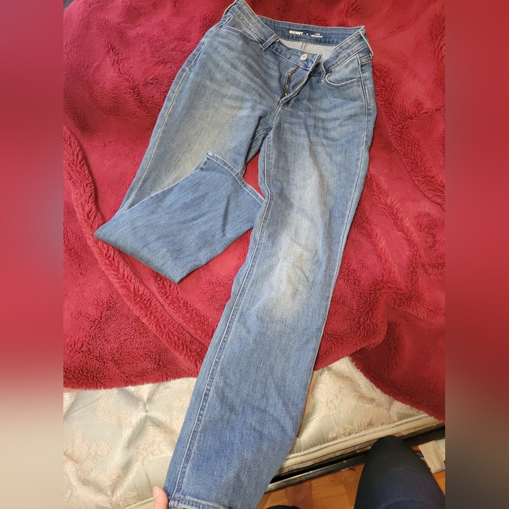 Old Navy Medium Blue Straight-Leg Jeans